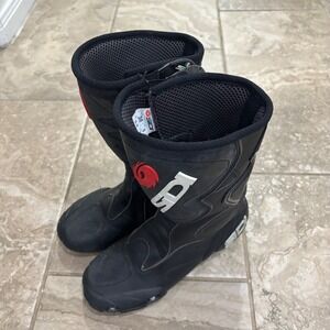Sidi Fusion Motorcycle Boots Black Red CE Certified Size 38 EUR 5.5 US